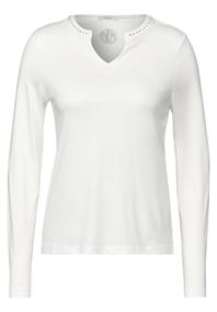 Shirt mit Schmucksteinchen vanilla white