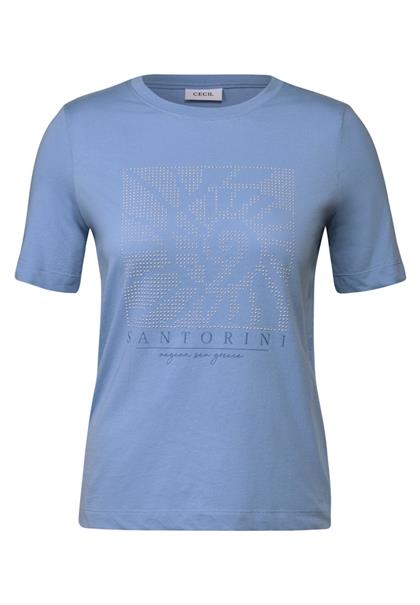 Shirt mit Schmucksteinen deep pastel blue