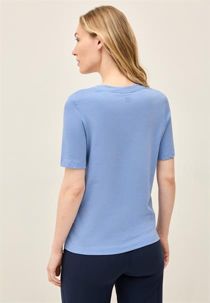 Shirt mit Schmucksteinen deep pastel blue