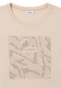 Shirt mit Schmucksteinen oat milk beige