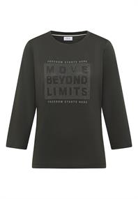 Shirt mit Schmucksteinen raw khaki