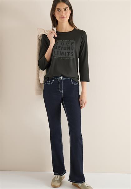 Shirt mit Schmucksteinen raw khaki