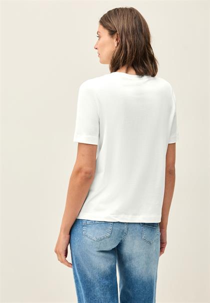 Shirt mit Schmucksteinen vanilla white