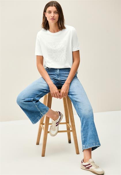 Shirt mit Schmucksteinen vanilla white