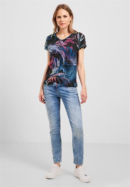 Shirt mit Schulterdetail carbon grey