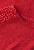 Shirt mit Spitzendetail glory red