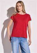 Shirt mit Spitzendetail glory red