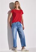 Shirt mit Spitzendetail glory red
