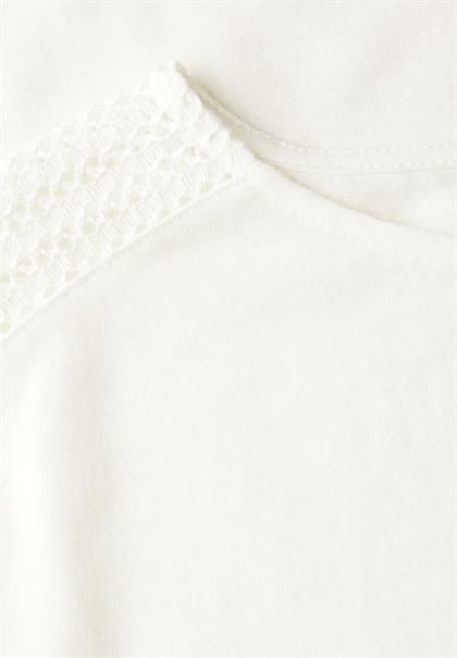 Shirt mit Spitzendetail off white
