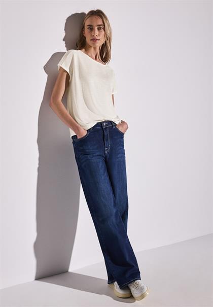 Shirt mit Spitzendetail off white