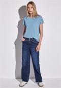 Shirt mit Spitzendetail serenity blue