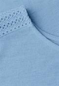Shirt mit Spitzendetail serenity blue