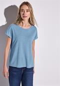 Shirt mit Spitzendetail serenity blue