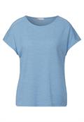 Shirt mit Spitzendetail serenity blue