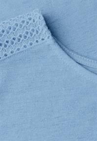 Shirt mit Spitzendetail serenity blue