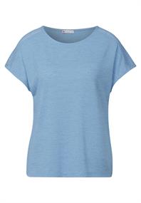 Shirt mit Spitzendetail serenity blue
