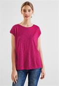 Shirt mit Spitzeneinsatz nu pink