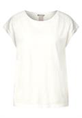 Shirt mit Spitzeneinsatz off white