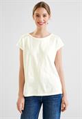 Shirt mit Spitzeneinsatz off white