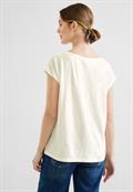 Shirt mit Spitzeneinsatz off white