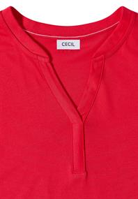 Shirt mit Split Neck im Tunika-Look glazed apple red