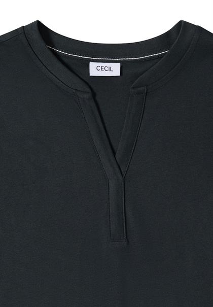 Shirt mit Split Neck im Tunika-Look palm breeze green