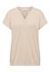 Shirt mit Split Neck im Tunika-Look pearl beige