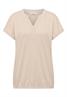 Shirt mit Split Neck im Tunika-Look pearl beige