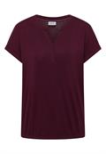 Shirt mit Split Neck im Tunika-Look sweet grape red