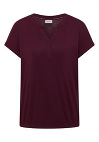 Shirt mit Split Neck im Tunika-Look sweet grape red
