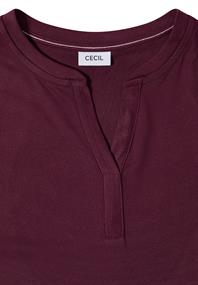 Shirt mit Split Neck im Tunika-Look sweet grape red