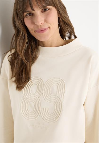Shirt mit Stickerei pearl beige