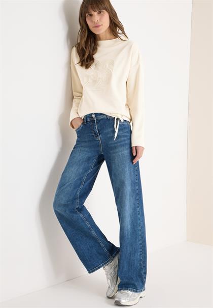 Shirt mit Stickerei pearl beige