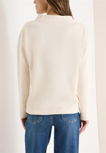 Shirt mit Stickerei pearl beige