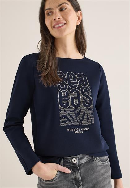 Shirt mit Stickerei universal blue