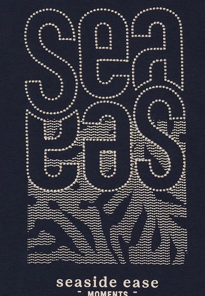 Shirt mit Stickerei universal blue