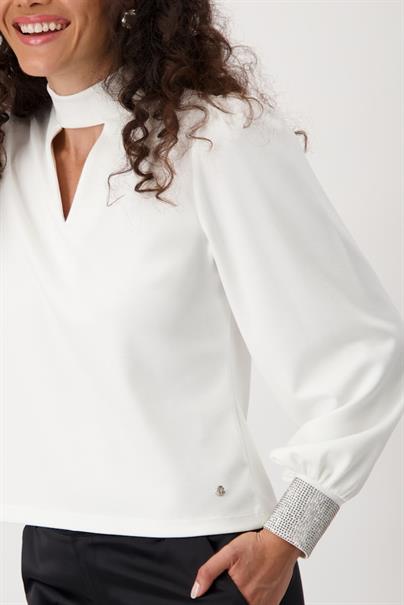 Shirt mit Strasssteinen off-white