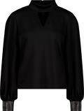 Shirt mit Strasssteinen schwarz