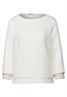 Shirt mit Streifen-Bündchen off white