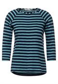 Shirt mit Streifen Muster light eucalyptus green