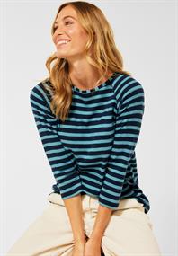 Shirt mit Streifen Muster light eucalyptus green