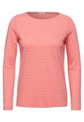 Shirt mit Streifen Muster rose pepper