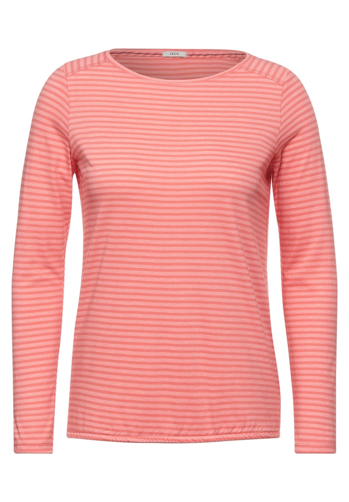 mit Shirt Damen bei online pepper bequem Cecil kaufen rose Streifen Longsleeve Muster