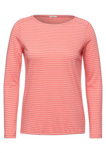 Shirt mit Streifen Muster rose pepper