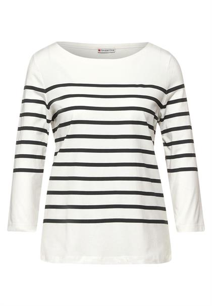 Shirt mit Streifen off white