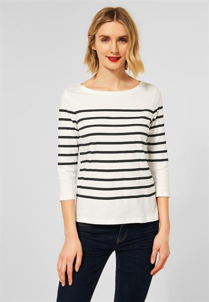 Shirt mit Streifen off white