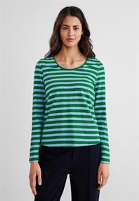Shirt mit Streifenmuster brisk green