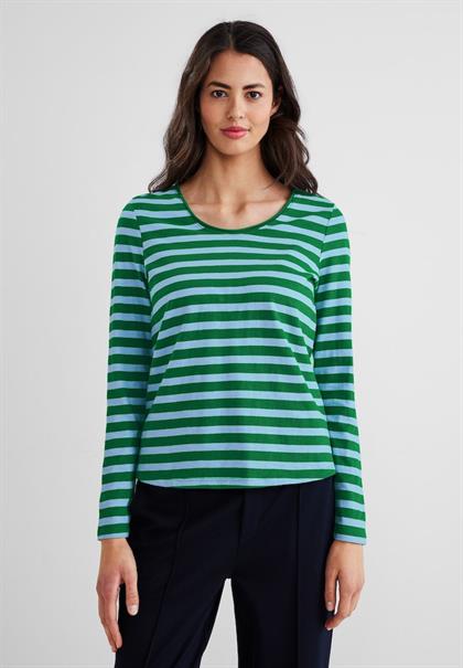 Shirt mit Streifenmuster brisk green