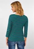 Shirt mit Streifenmuster smaragd green