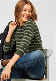 Shirt mit Streifenmuster utility olive